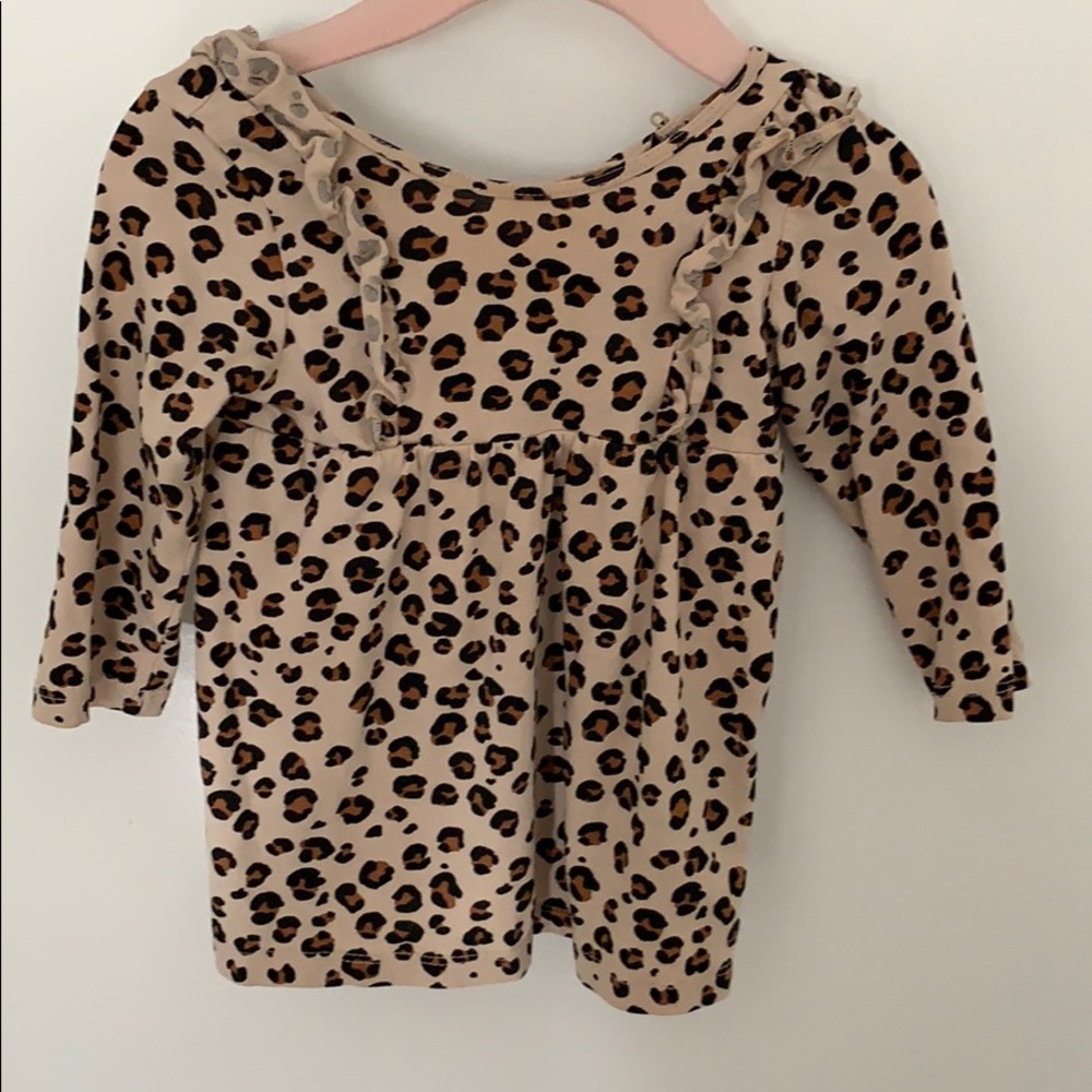 4-6M Long Sleeve H&M Leopard Dress
